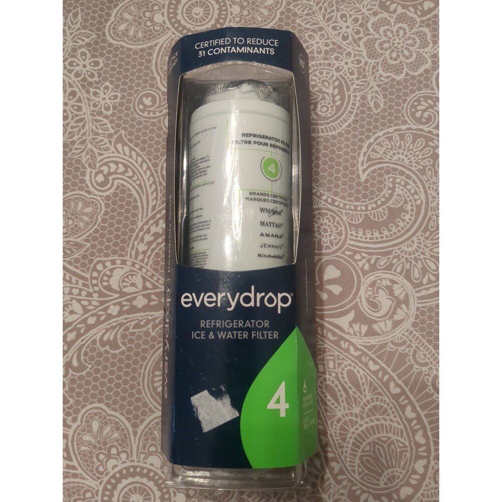 NEW! Genuine Everydrop by Whirlpool Ice & Water Refrigerator Filter 4 New